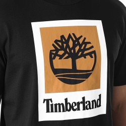 Timberland Camiseta Stack Logo Negro Black Hombre