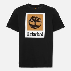 Timberland Camiseta Stack Logo Negro Black Hombre