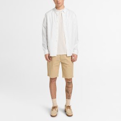 Timberland Camisa Long Sleeve Stretch Blanco Pop White Hombre