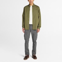 Timberland Camisa Long Sleeve Stretch Verde Pop Mdgry Hombre