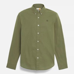 Timberland Camisa Long Sleeve Stretch Verde Pop Mdgry Hombre