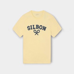 Silbon Camiseta Raqueta Media Amarillo Hombre