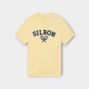 Silbon Camiseta Raqueta Media Amarillo Hombre