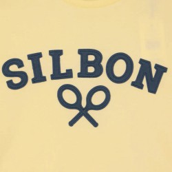 Silbon Camiseta Raqueta Media Amarillo Hombre