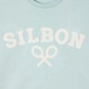Silbon Camiseta Raqueta Media Azul Aguamarina Hombre