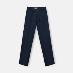 Silbon Pantalón Sport Jogger Lino Azul Oscuro Navy Hombre