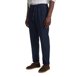 Silbon Pantalón Sport Jogger Lino Azul Oscuro Navy Hombre