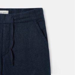 Silbon Pantalón Sport Jogger Lino Azul Oscuro Navy Hombre