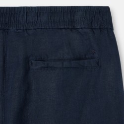 Silbon Pantalón Sport Jogger Lino Azul Oscuro Navy Hombre