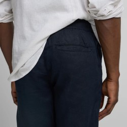 Silbon Pantalón Sport Jogger Lino Azul Oscuro Navy Hombre