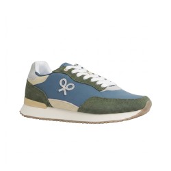 Silbon Zapatilla Running Raqueta Verde Azul Hombre