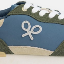 Silbon Zapatilla Running Raqueta Verde Azul Hombre