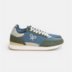 Silbon Zapatilla Running Raqueta Verde Azul Hombre