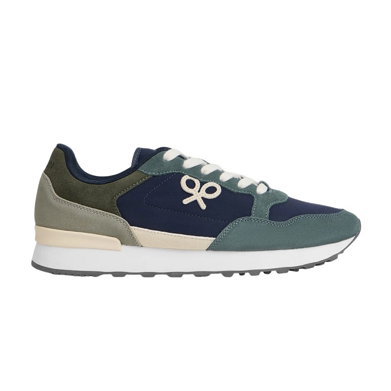 Silbon Zapatilla Running Style Verde Azul Marino Hombre