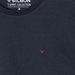 Silbon Camiseta Minilogo Azul Marino Hombre