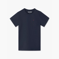 Silbon Camiseta Minilogo Azul Marino Hombre