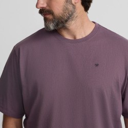 Silbon Camiseta Minilogo Morado Burdeos Hombre
