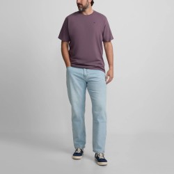 Silbon Camiseta Minilogo Morado Burdeos Hombre