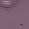 Silbon Camiseta Minilogo Morado Burdeos Hombre