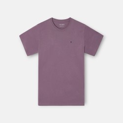 Silbon Camiseta Minilogo Morado Burdeos Hombre