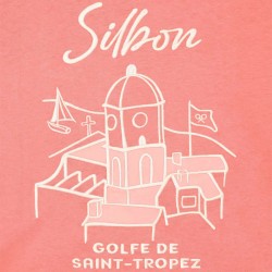 Silbon Camiseta Golfe De Saint-Tropez Rosa Coral Hombre