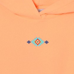 Silbon Sudadera Capucha Raqueta Etnica Naranja Mujer