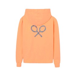 Silbon Sudadera Capucha Raqueta Etnica Naranja Mujer