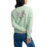 Silbon Sudadera Corazon Love Verde Mujer