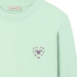 Silbon Sudadera Corazon Love Verde Mujer