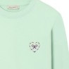 Silbon Sudadera Corazon Love Verde Mujer