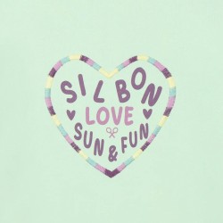Silbon Sudadera Corazon Love Verde Mujer