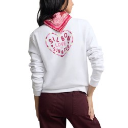 Silbon Sudadera Corazon Love Blanco Mujer
