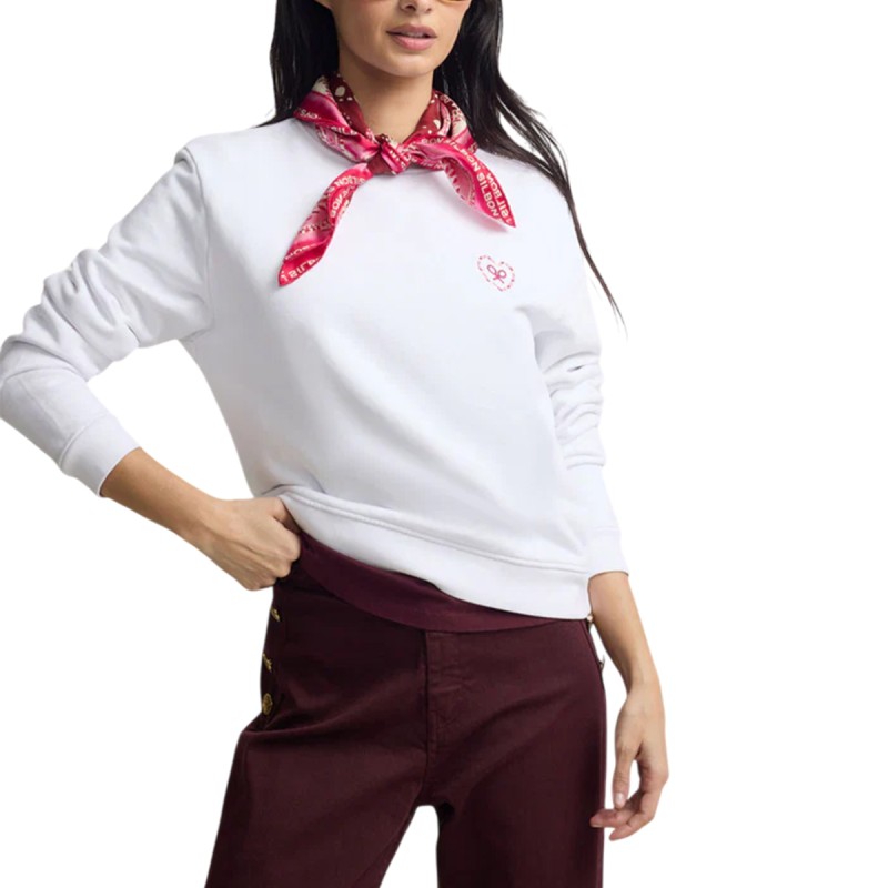 Silbon Sudadera Corazon Love Blanco Mujer