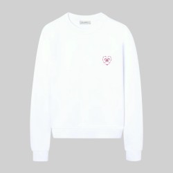 Silbon Sudadera Corazon Love Blanco Mujer