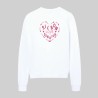 Silbon Sudadera Corazon Love Blanco Mujer