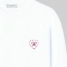 Silbon Sudadera Corazon Love Blanco Mujer