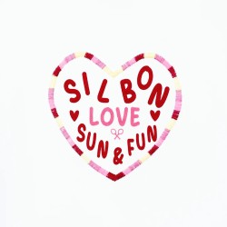 Silbon Sudadera Corazon Love Blanco Mujer