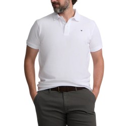 Silbon Polo Clasico Liso Blanco Hombre