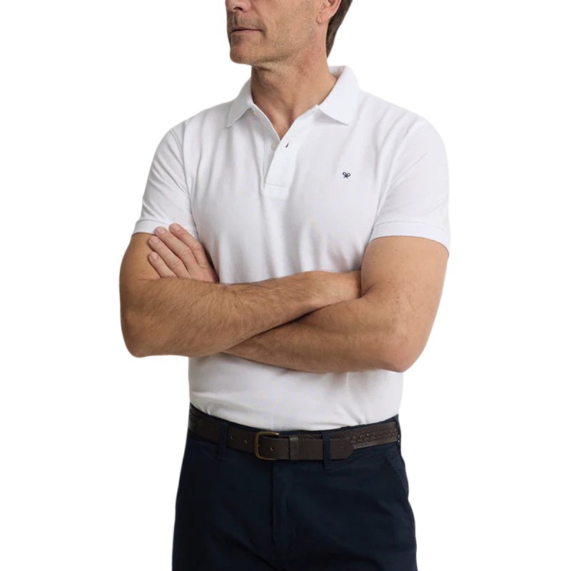 Silbon Polo Clasico Liso Blanco Hombre
