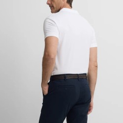 Silbon Polo Clasico Liso Blanco Hombre