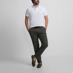 Silbon Polo Clasico Liso Blanco Hombre