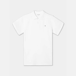 Silbon Polo Clasico Liso Blanco Hombre
