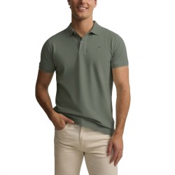 Silbon Polo Clasico Liso Gris Verdoso Hombre
