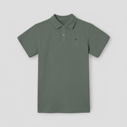 Silbon Polo Clasico Liso Gris Verdoso Hombre