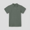 Silbon Polo Clasico Liso Gris Verdoso Hombre