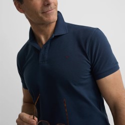 Silbon Polo Clasico Liso Azul Marino Hombre