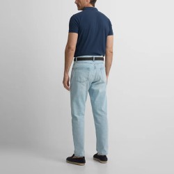 Silbon Polo Clasico Liso Azul Marino Hombre