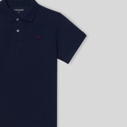 Silbon Polo Clasico Liso Azul Marino Hombre