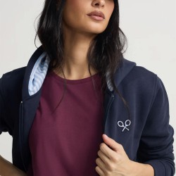 Silbon Sudadera Cremallera Raqueta Azul Marino Mujer