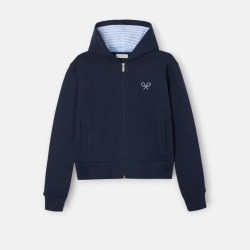 Silbon Sudadera Cremallera Raqueta Azul Marino Mujer